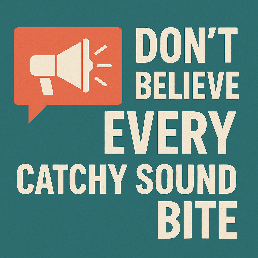 The Seduction of Sound Bites: Why We Need to Pause Before Believing the Hype