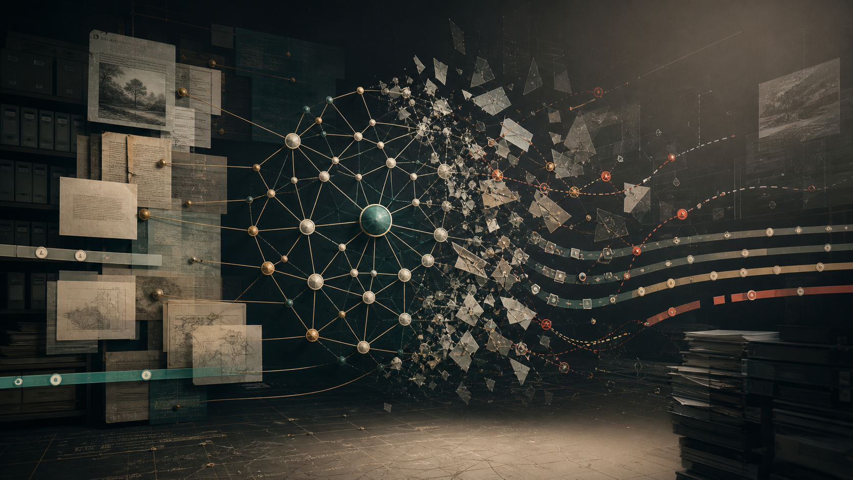 Semantic index and evidence trails breaking apart as organizational meaning drifts
